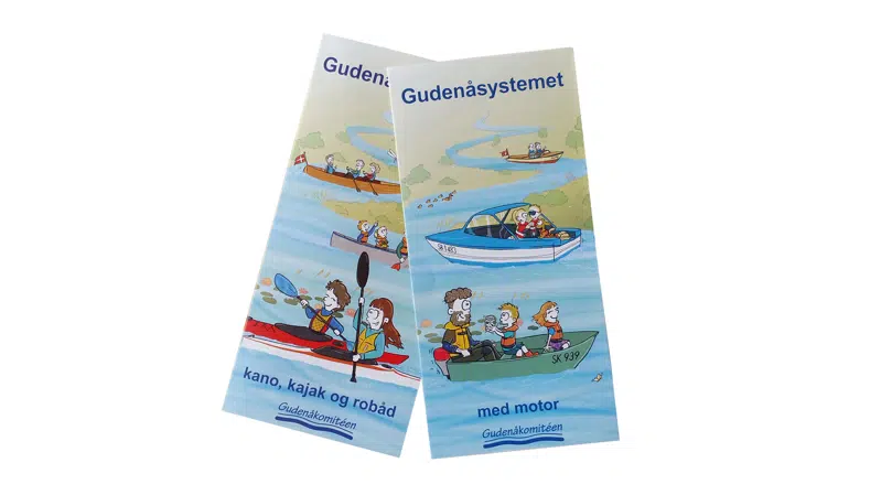 Folder om regler for sejlads på Gudenåens søer og vandløb udgivet af Gudenåkomitéen